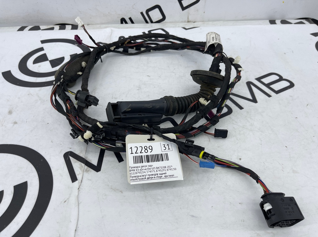 Проводка двери BMW X3 xDrive20d 2019 G01 B47D20B Задн.