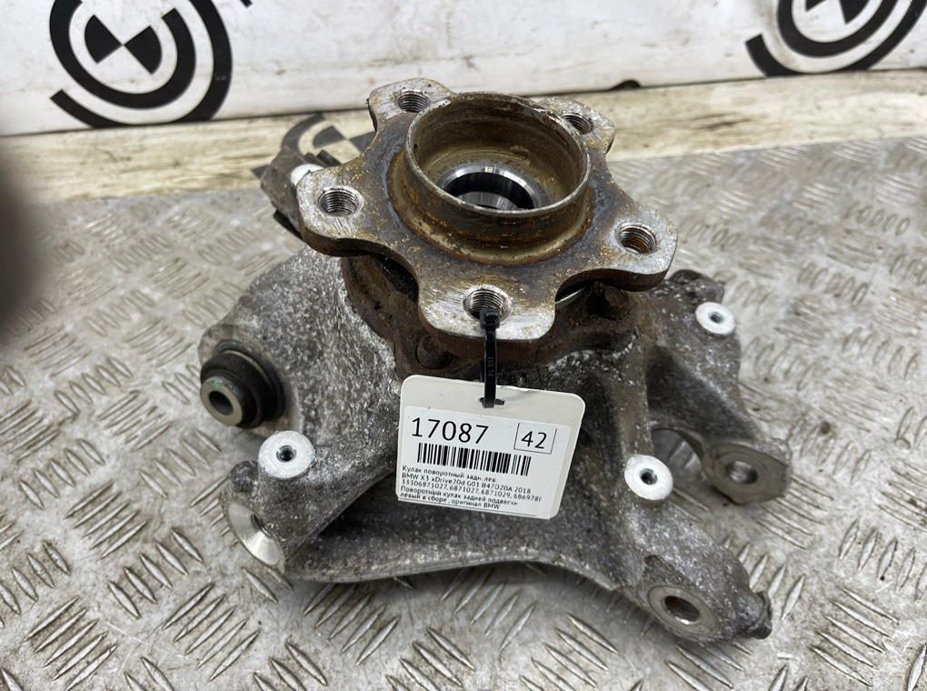 Кулак поворотный BMW X3 xDrive20d 2018 G01 B47D20A Задн. Лев.